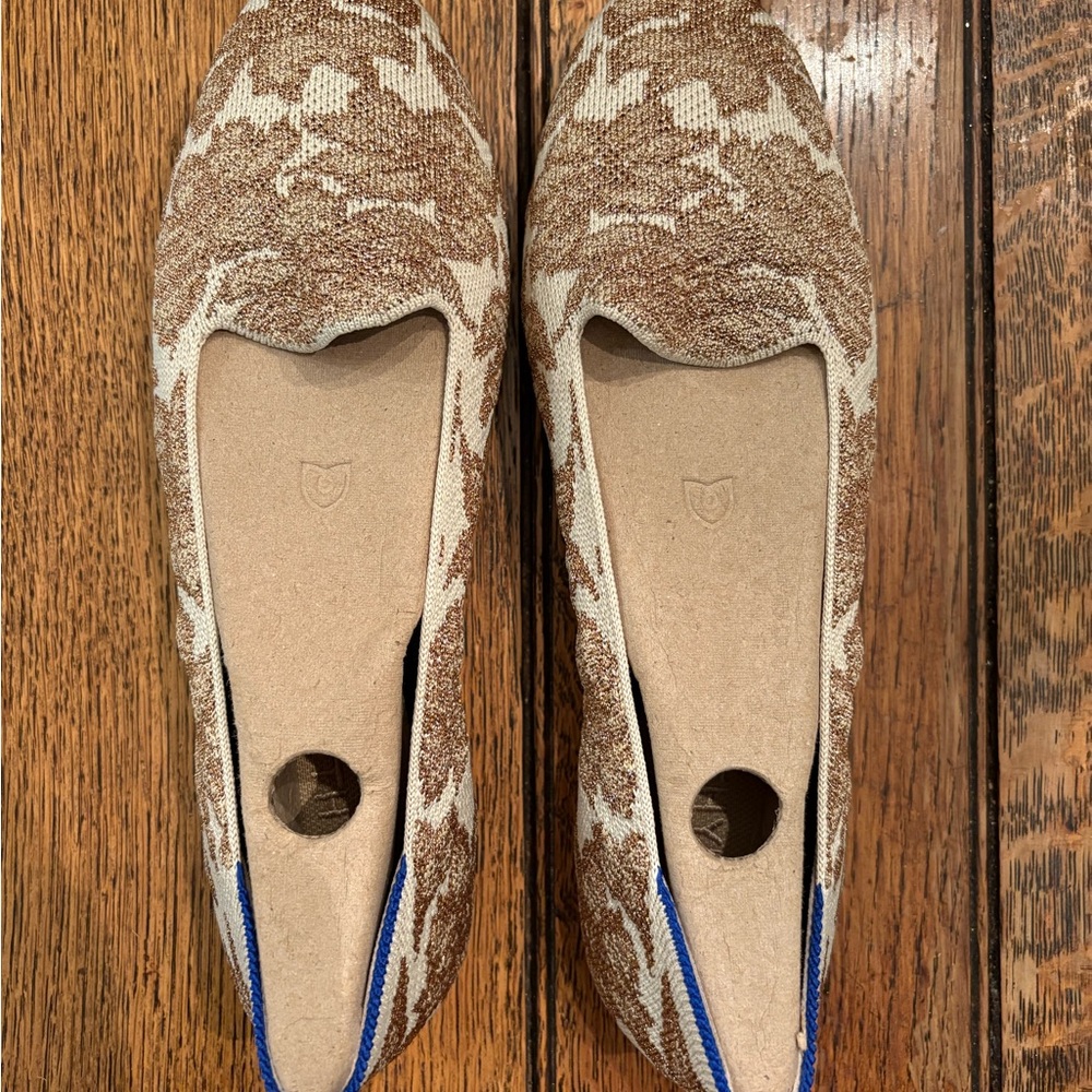 Rothy's The Lounge Loafer in Gold Chantilly